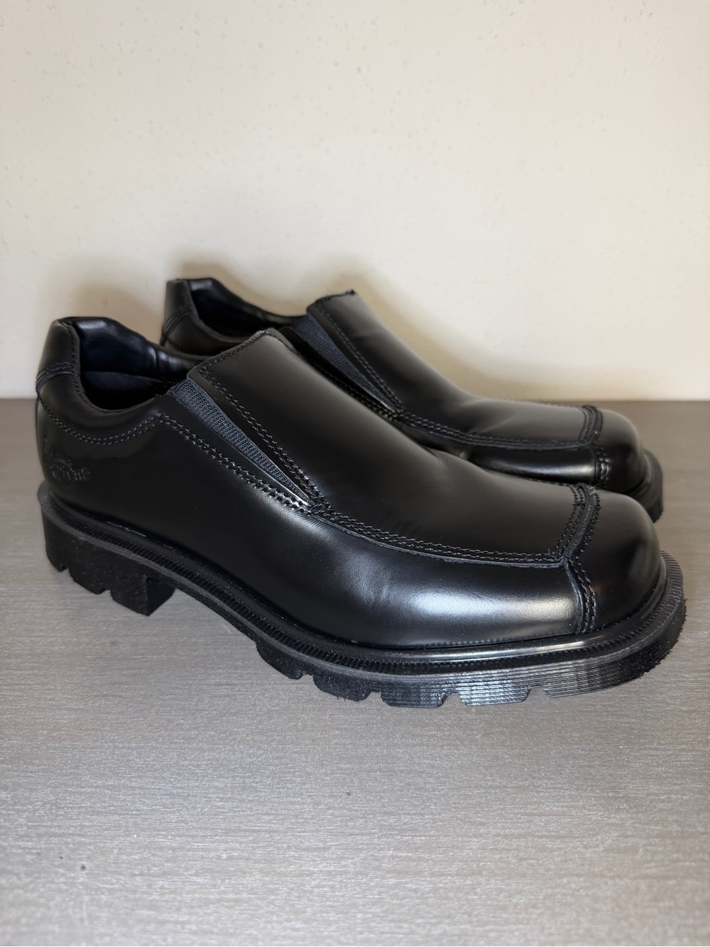 Dr. Martens 9A50 Slip On Shoes Black Leather Size 9 US Brand New Never Worn